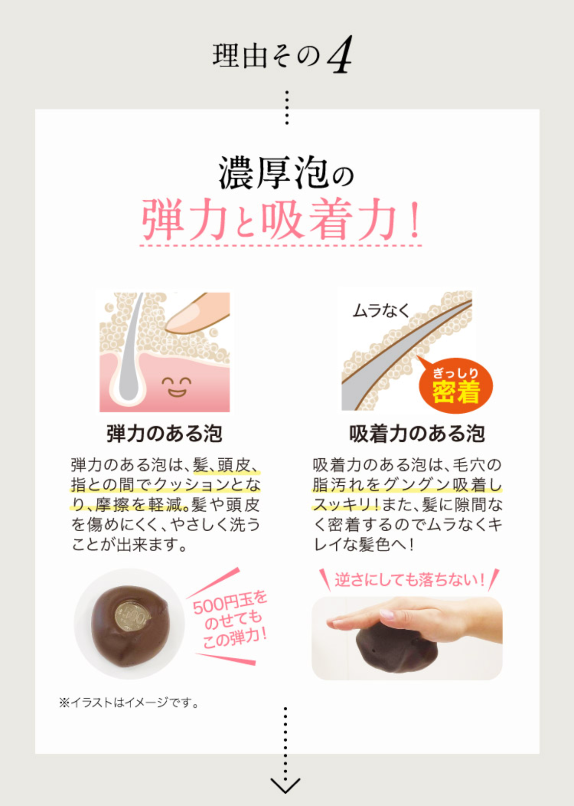 理由その4 驚きの弾力と吸着力！